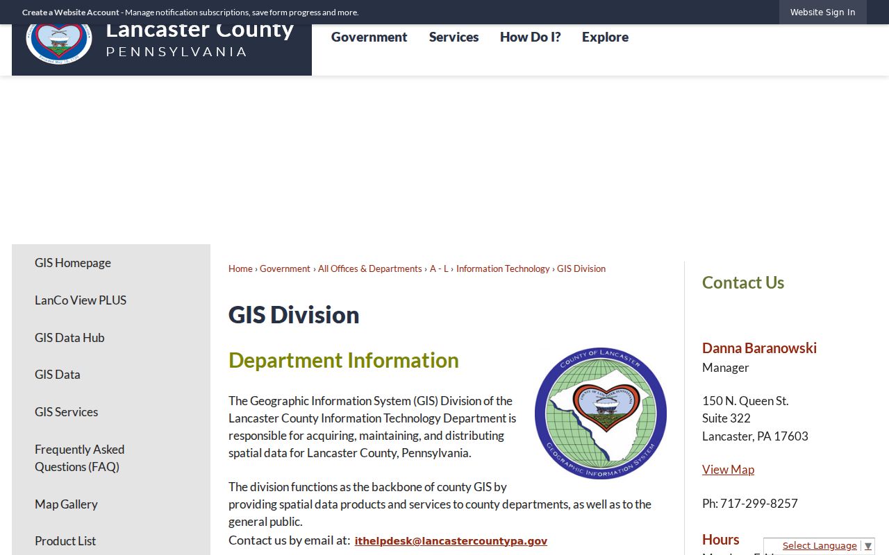 Manheim Township neighbors LanCo View GIS parcel map